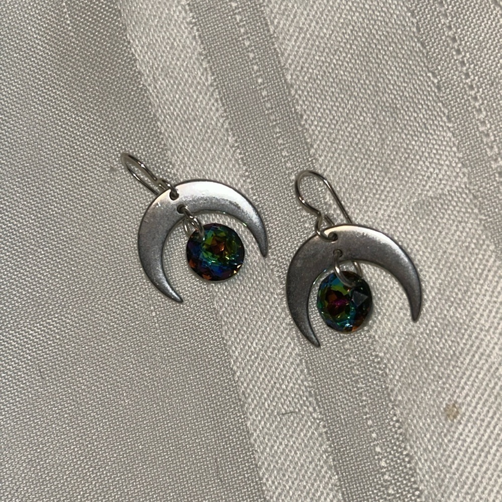 Half Moon 🌙 Earrings - Picture 2 of 5